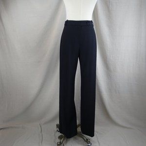 Black Armani Wool Blend Classy Wide Leg Slacks